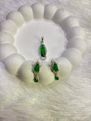 Gemstone Pendant & Earrings Set – Party Wear Jewelry