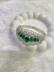 Elegant Stone-Studded Bangles Set