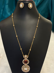 Simple & Elegant Gold Plated Daily Wear Traditional Necklace Set – Lightweight Ethnic Jewelry