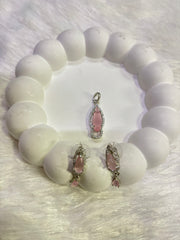 Gemstone Pendant & Earrings Set – Party Wear Jewelry