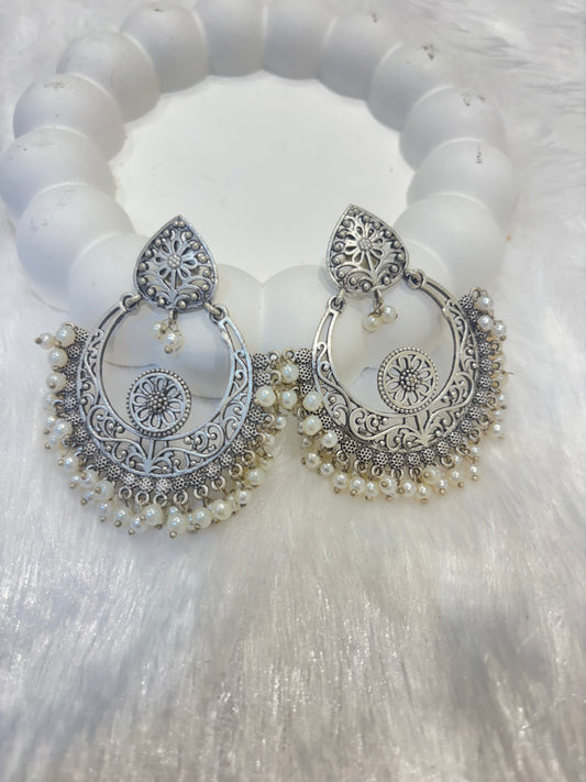 Traditional Oxidized Chaand Baali Earrings