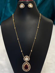 Simple & Elegant Gold Plated Daily Wear Traditional Necklace Set – Lightweight Ethnic Jewelry