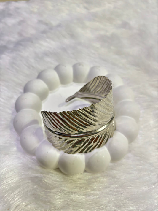 Open Cuff Leaf Bracelets