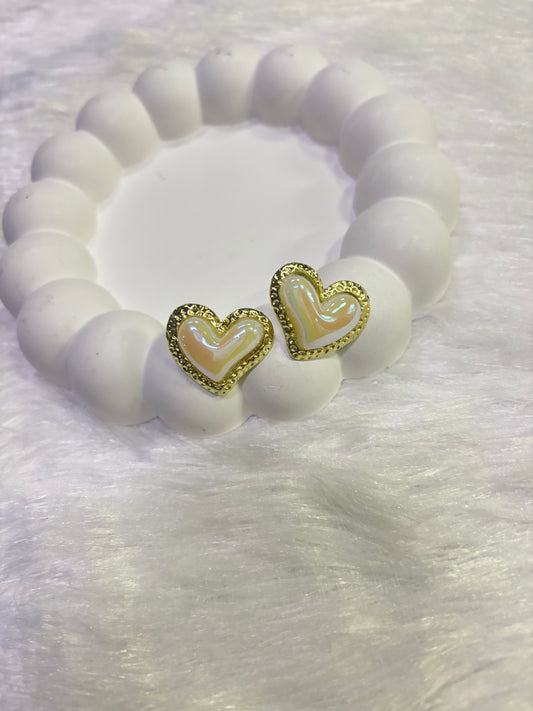 Golden Heart Earrings – Stud & Drop