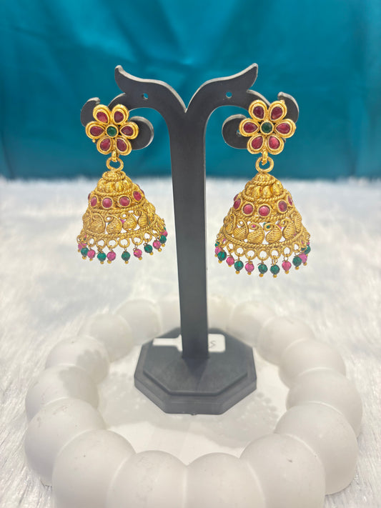 Traditional Gold Plated Jhumka Earrings
