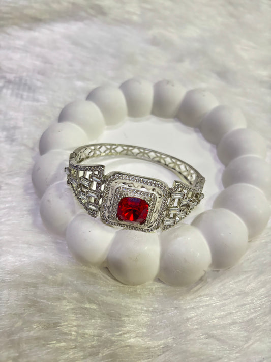 Elegant Stone-Studded Square Bangles Set