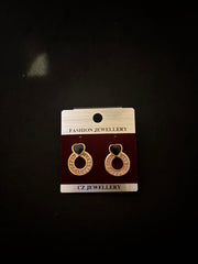Black Heart Rose Gold Earrings