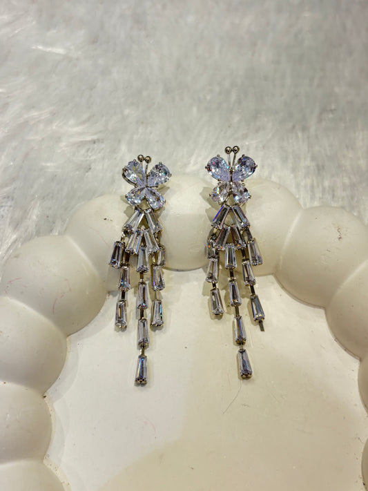 Butterfly Crystal Drop Earrings