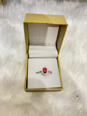 Silver Plated Fashion Oval Ring – Elegant Trendy Jewelry for Women