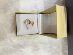 Square Coloured Stone & AD Circle Ring – Elegant Statement Jewelry