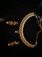 Gold Pearl Necklace Set
