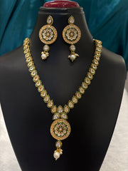 Multicolor Long Kundan Necklace Set – Traditional Bridal & Festive Jewelry