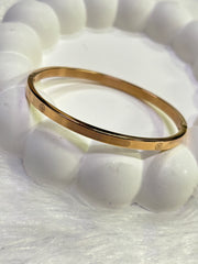 Rose Gold Minimal Engraved Kada – Sleek Everyday Bangle