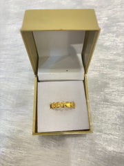 Golden Circle Motif Band Ring – Minimalist Adjustable Jewelry