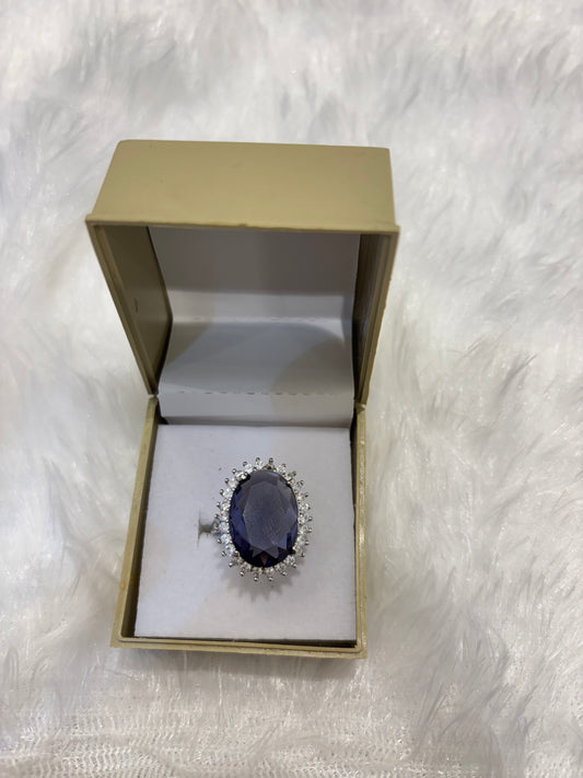 Luxurious Big Stoned AD Ring – Statement American Diamond Cocktail Jewelry