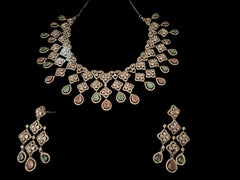 Diamond Teardrop Necklace Sets