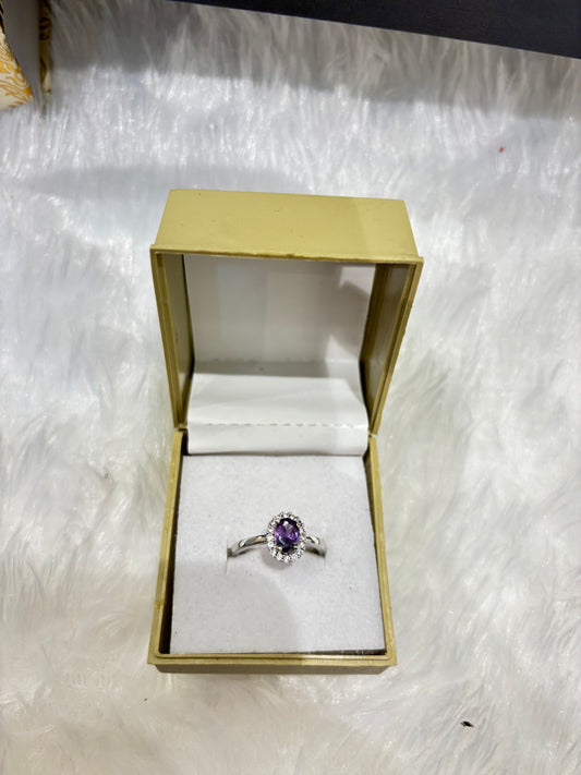 Silver Plated Fashion Oval Ring – Elegant Trendy Jewelry for Women