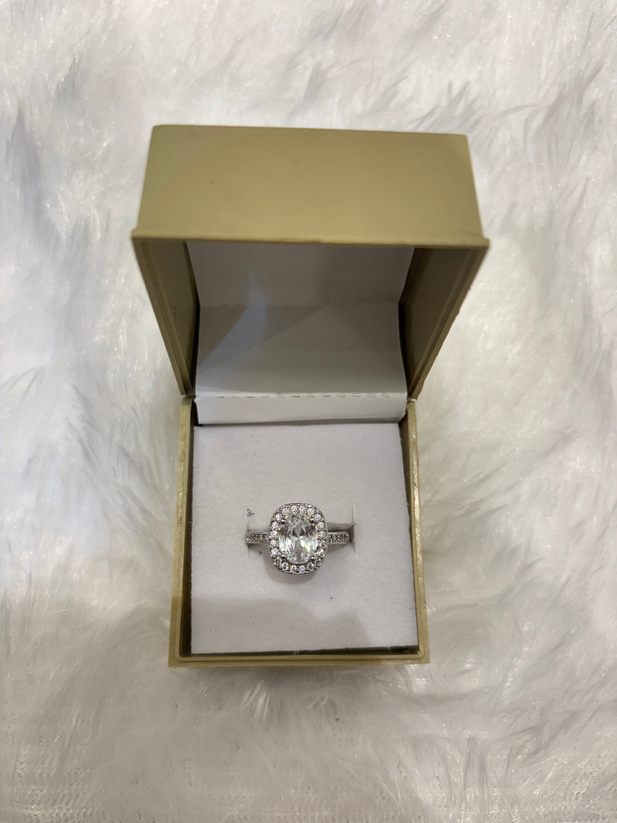 Clear AD Cushion Cut Ring – Elegant American Diamond Adjustable Jewelry