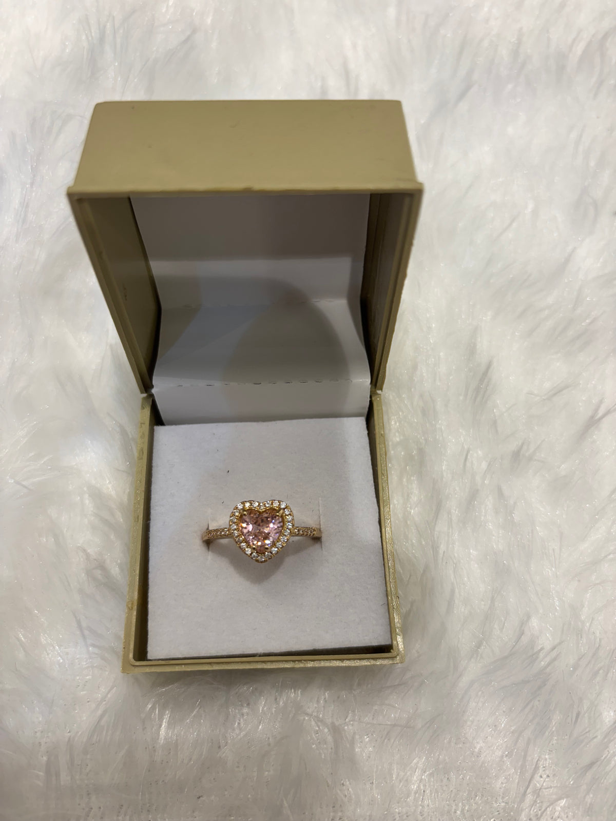 Heart Pink Stone AD Ring – Romantic Adjustable American Diamond Jewelry