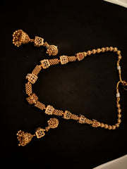 Gold Nakshi Square Necklace Set