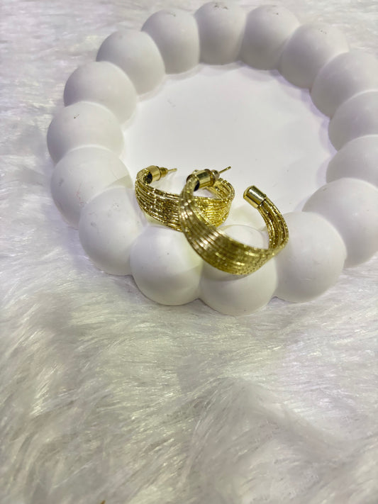 Golden Hoop Earrings – Classic & Textured