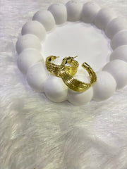 Golden Hoop Earrings – Classic & Textured