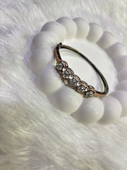 Silver Crystal Kada – Elegant Stone-Studded Bangle