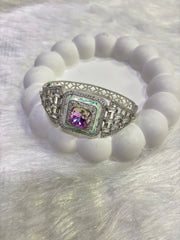 Elegant Stone-Studded Square Bangles Set