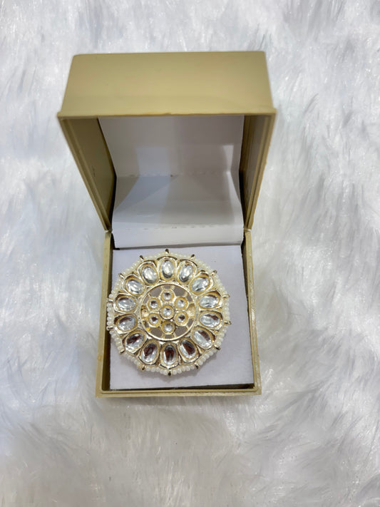 White Pearl Circle Rings – Elegant Classic Jewelry for Women