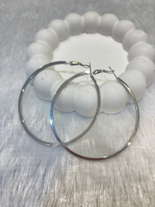 Classic Gold & Silver Hoop Earrings Set