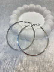 Classic Gold & Silver Hoop Earrings Set