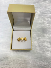 Golden Clover Band Ring – Lucky Floral Adjustable Jewelry
