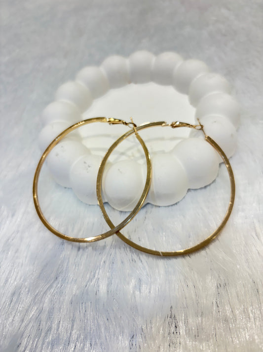 Classic Gold & Silver Hoop Earrings Set