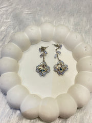 Square Cut Crystal Drop Earrings
