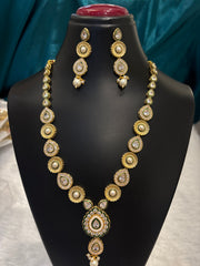 Multicolor Long Kundan Necklace Set – Traditional Bridal & Festive Jewelry