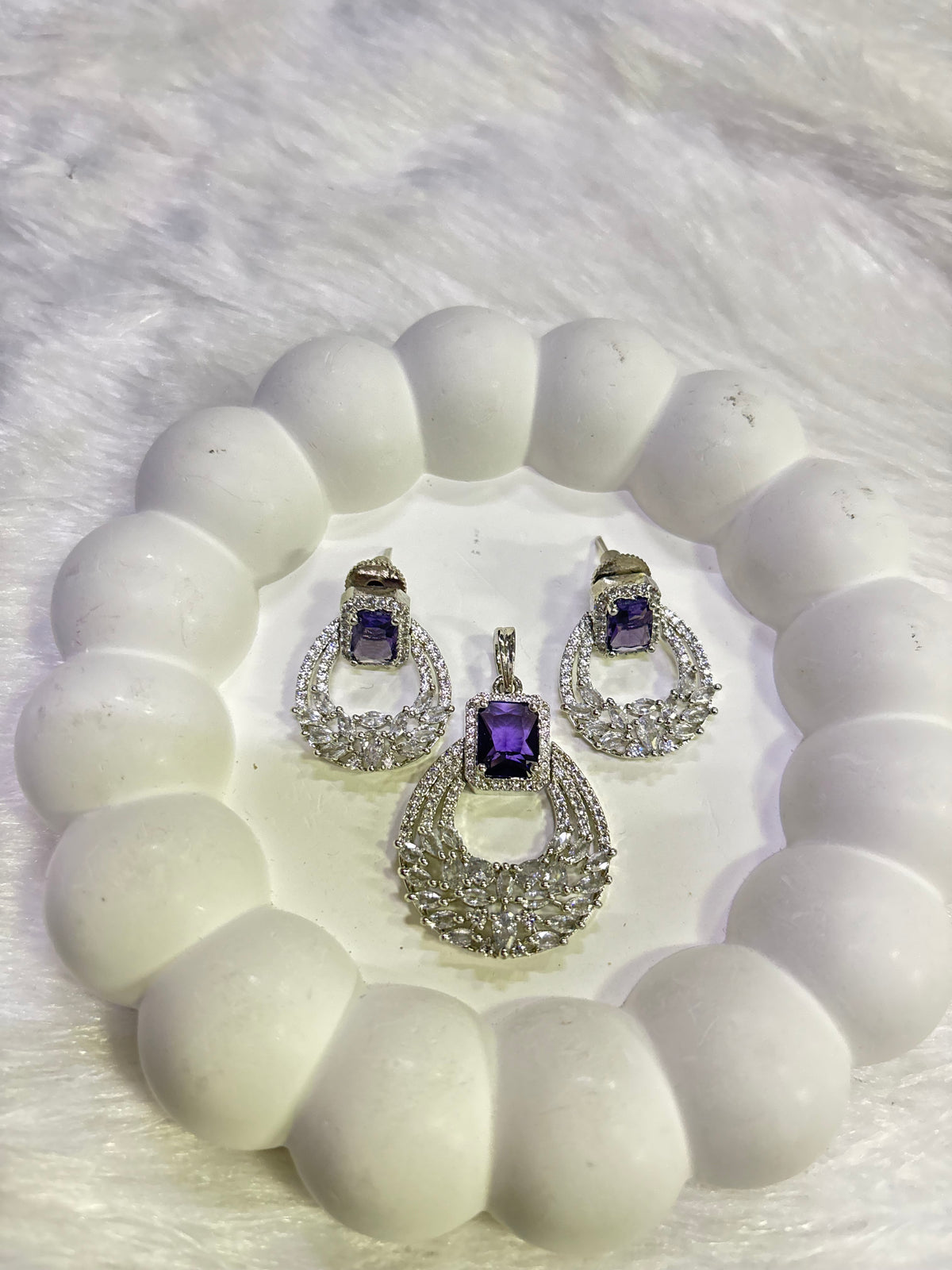 Purple Elegance Pendant Set