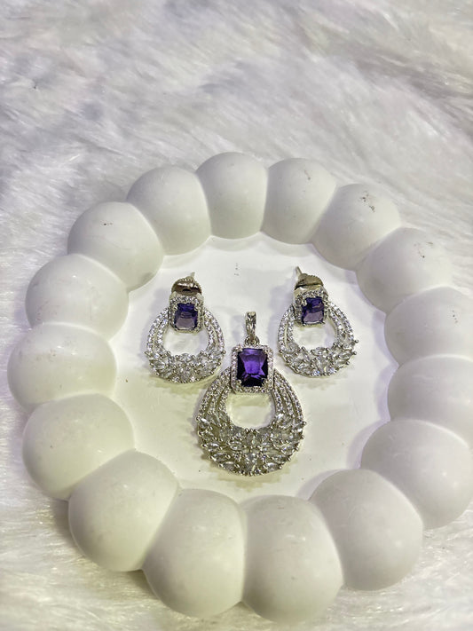 Purple Elegance Pendant Set