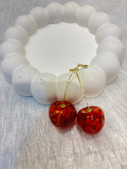 Bold Cherry Dangle Earrings – Quirky Statement Style