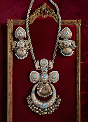 Turquoise Maharani Temple Necklace Set