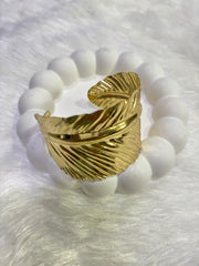 Open Cuff Leaf Bracelets