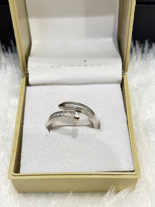 Dual Lined Thick Silver Ring – Bold & Modern Adjustable Jewelry