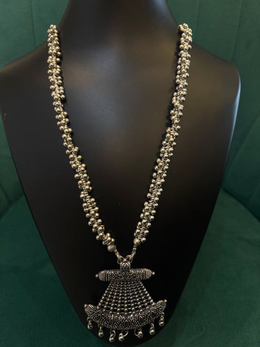 Long Oxidized Necklace