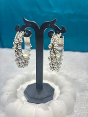 Classic Oxidized Silver Hoop Earrings