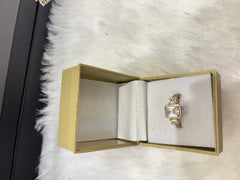 Gold Plated Ring with AD Clear Stone – Elegant Statement Jewelry for Women