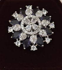 Flower Design Diamond Rings