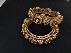 Antique Ruby Gold Kundan Kada