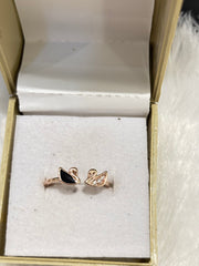 Rose Gold Dove Ring – Adjustable Peace & Love Inspired Jewelry