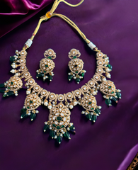 Emerald Dynasty Kundan Necklace Set