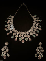 Diamond Teardrop Necklace Sets