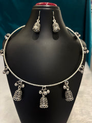 Oxidized Bell Danglings Necklace Set